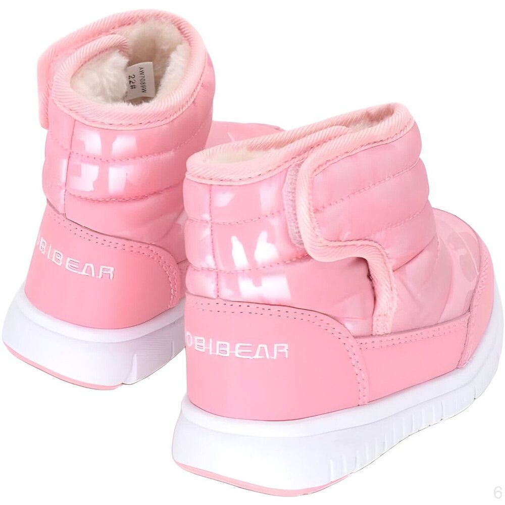 HOBIBEAR Toddler Girls Snow Boots Slip on Waterproof Warm Size 4 Toddler - Picture 2 of 5